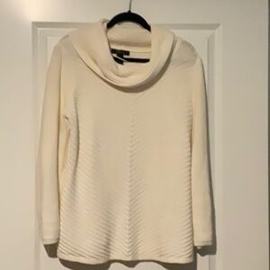 Style & Co Cream Cowl Neck Sweater with Textured Knit